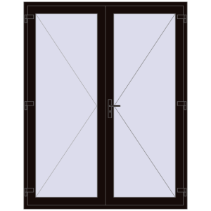 Купити Вхідні двері 1800x2280 мм REHAU Euro-Design 60 BLACK_BROWN з двох сторін