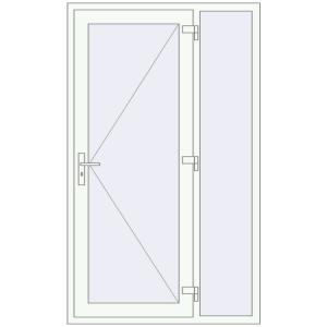 Купити Вхідні двері 1200x2000 мм REHAU Euro-Design 60 Білий (RAL 9016) з двох сторін