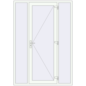 Купити Вхідні двері 1600x2300 мм REHAU Euro-Design 60 Білий (RAL 9016) з двох сторін