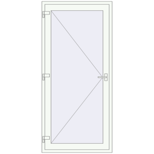 Купити Вхідні двері 1000x2150 мм REHAU SYNEGO Білий (RAL 9016) з двох сторін