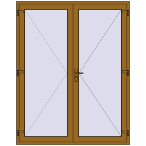 Купити Вхідні двері 1800x2280 мм REHAU Euro-Design 60 LIGHT_OAK з двох сторін