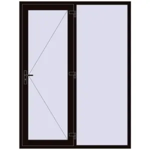 Купити Вхідні двері 1650x2180 мм REHAU Brillant-Design BLACK_BROWN з двох сторін