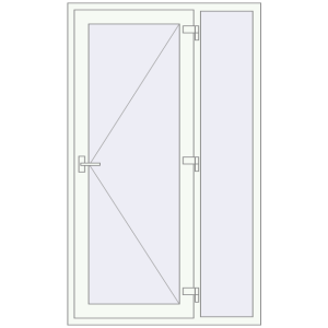 Купити Вхідні двері 1200x2000 мм REHAU Euro-Design 60 Білий (RAL 9016) з двох сторін