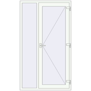Купити Вхідні двері 1200x2100 мм REHAU Brillant-Design Білий (RAL 9016) з двох сторін