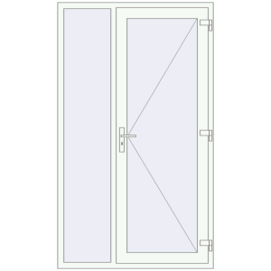 Купити Вхідні двері 1270x2170 мм REHAU Brillant-Design Білий (RAL 9016) з двох сторін