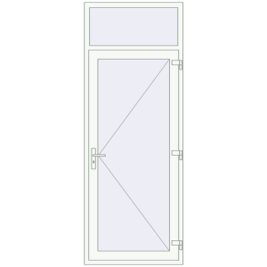 Купити Вхідні двері 950x2520 мм REHAU Brillant-Design Білий (RAL 9016) з двох сторін