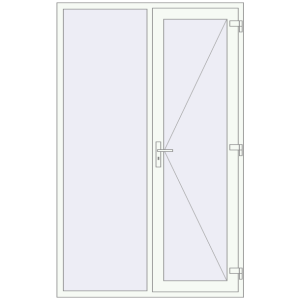 Купити Вхідні двері 1470x2320 мм REHAU SYNEGO Білий (RAL 9016) з двох сторін