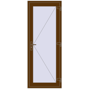 Купити Вхідні двері 800x2050 мм REHAU Euro-Design 60 WALNUT з двох сторін