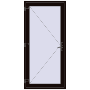 Купити Вхідні двері 1000x2100 мм REHAU Euro-Design 60 BLACK_BROWN з двох сторін