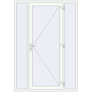 Купити Вхідні двері 1600x2300 мм REHAU SYNEGO Білий (RAL 9016) з двох сторін