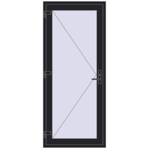 Купити Вхідні двері 900x2100 мм REHAU SYNEGO BLACK_ULTI-MATT з двох сторін