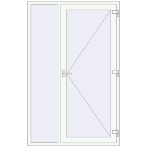 Купити Вхідні двері 1400x2200 мм REHAU Euro-Design 60 Білий (RAL 9016) з двох сторін