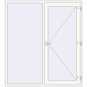 Купити Вхідні двері 1800x2000 мм REHAU Brillant-Design Білий (RAL 9016) з двох сторін
