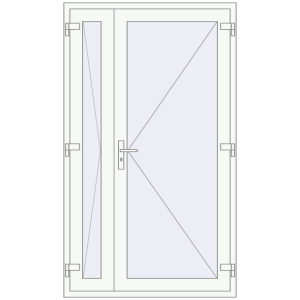Купити Вхідні двері 1200x2050 мм REHAU Euro-Design 60 Білий (RAL 9016) з двох сторін