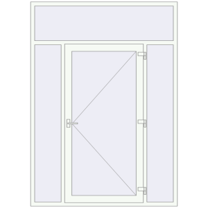 Купити Вхідні двері 1800x2500 мм REHAU Brillant-Design Білий (RAL 9016) з двох сторін