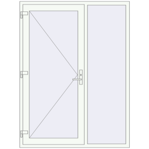 Купити Вхідні двері 1500x2000 мм REHAU Euro-Design 60 Білий (RAL 9016) з двох сторін