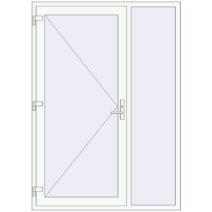 Купити Вхідні двері 1500x2100 мм REHAU SYNEGO Білий (RAL 9016) з двох сторін