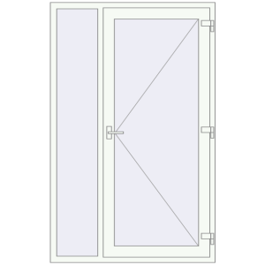 Купити Вхідні двері 1300x2050 мм REHAU Euro-Design 60 Білий (RAL 9016) з двох сторін
