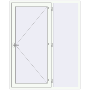 Купити Вхідні двері 1600x2000 мм REHAU Brillant-Design Білий (RAL 9016) з двох сторін