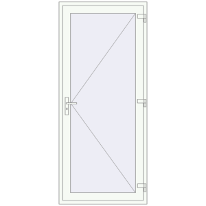 Купити Вхідні двері 960x2270 мм REHAU Euro-Design 60 Білий (RAL 9016) з двох сторін