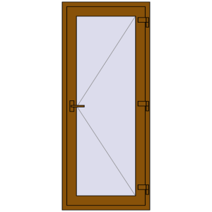Купити Вхідні двері 800x1900 мм REHAU Euro-Design 60 GOLDEN OAK з двох сторін