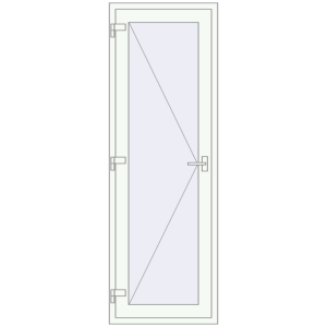 Купити Вхідні двері 730x2160 мм REHAU Brillant-Design Білий (RAL 9016) з двох сторін