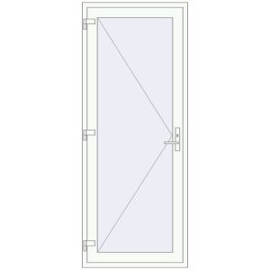 Купити Вхідні двері 910x2280 мм REHAU Euro-Design 60 Білий (RAL 9016) з двох сторін