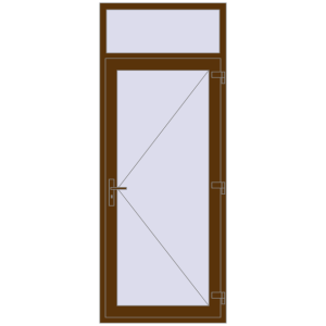 Купити Вхідні двері 950x2400 мм REHAU Brillant-Design WALNUT з двох сторін
