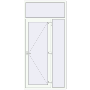 Купити Вхідні двері 1200x2500 мм REHAU Brillant-Design Білий (RAL 9016) з двох сторін