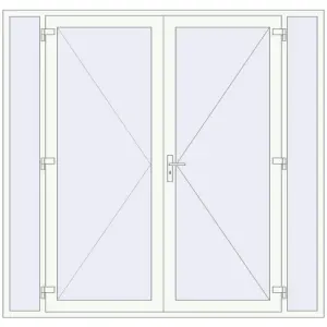 Купити Вхідні двері 2400x2300 мм REHAU Euro-Design 60 Білий (RAL 9016) з двох сторін