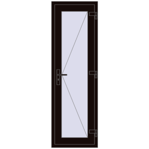 Купити Вхідні двері 600x1900 мм REHAU Euro-Design 60 BLACK_BROWN з двох сторін