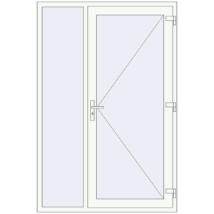 Купити Вхідні двері 1400x2100 мм REHAU Brillant-Design Білий (RAL 9016) з двох сторін