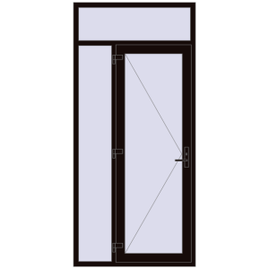 Купити Вхідні двері 1200x2600 мм REHAU Euro-Design 60 BLACK_BROWN з двох сторін