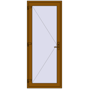 Купити Вхідні двері 910x2280 мм REHAU Euro-Design 60 GOLDEN OAK з двох сторін