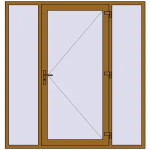 Купити Вхідні двері 2000x2100 мм REHAU Brillant-Design LIGHT_OAK з двох сторін