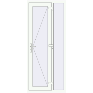 Купити Вхідні двері 900x2100 мм REHAU Brillant-Design Білий (RAL 9016) з двох сторін