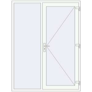 Купити Вхідні двері 1600x2100 мм REHAU Euro-Design 60 Білий (RAL 9016) з двох сторін