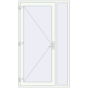 Купити Вхідні двері 1300x2200 мм REHAU Euro-Design 60 Білий (RAL 9016) з двох сторін