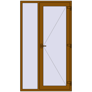 Купити Вхідні двері 1250x2200 мм REHAU Euro-Design 60 GOLDEN OAK з двох сторін