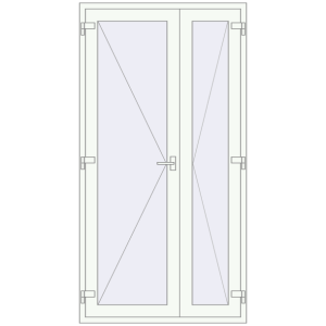 Купити Вхідні двері 1200x2300 мм REHAU Euro-Design 60 Білий (RAL 9016) з двох сторін