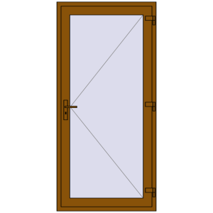 Купити Вхідні двері 1000x2100 мм REHAU Euro-Design 60 GOLDEN OAK з двох сторін