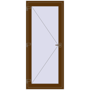 Купити Вхідні двері 900x2100 мм REHAU SYNEGO WALNUT ззовні