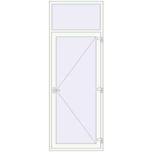 Купити Вхідні двері 1008x2800 мм REHAU Brillant-Design Білий (RAL 9016) з двох сторін