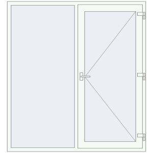 Купити Вхідні двері 1800x1950 мм REHAU Brillant-Design Білий (RAL 9016) з двох сторін