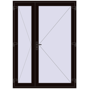 Купити Вхідні двері 1600x2200 мм REHAU SYNEGO BLACK_BROWN з двох сторін