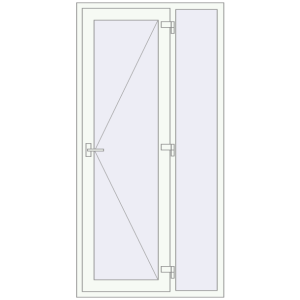 Купити Вхідні двері 1100x2200 мм REHAU Brillant-Design Білий (RAL 9016) з двох сторін