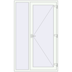 Купити Вхідні двері 1300x2100 мм REHAU Brillant-Design Білий (RAL 9016) з двох сторін
