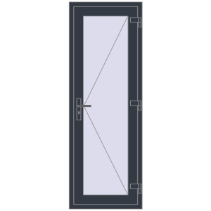 Купити Вхідні двері 670x1900 мм REHAU Euro-Design 60 ANTHRACITE_GREY_STRUKTURAL з двох сторін