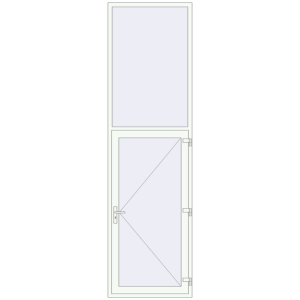 Купити Вхідні двері 1000x3500 мм REHAU Euro-Design 60 Білий (RAL 9016) з двох сторін