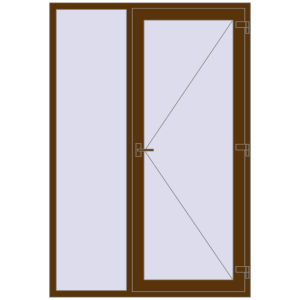 Купити Вхідні двері 1500x2200 мм REHAU Euro-Design 60 WALNUT з двох сторін
